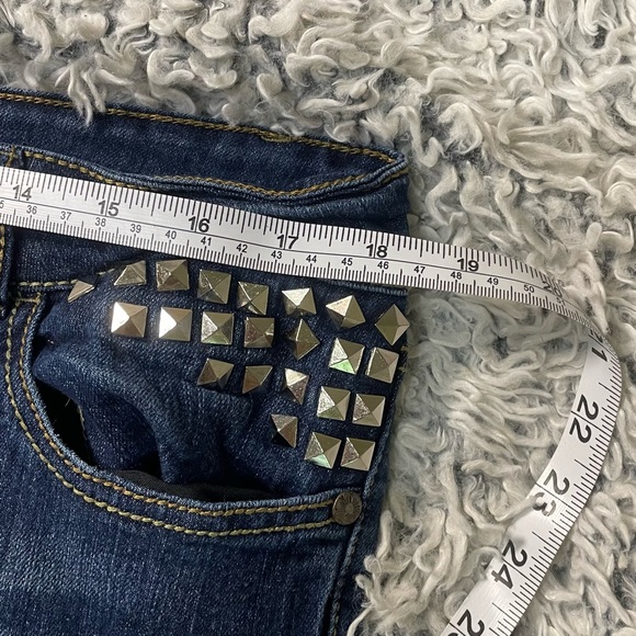 💙 Wurl Size 13 Dark Wash Metal Stud Embellished Skinny Jeans - Picture 10 of 10